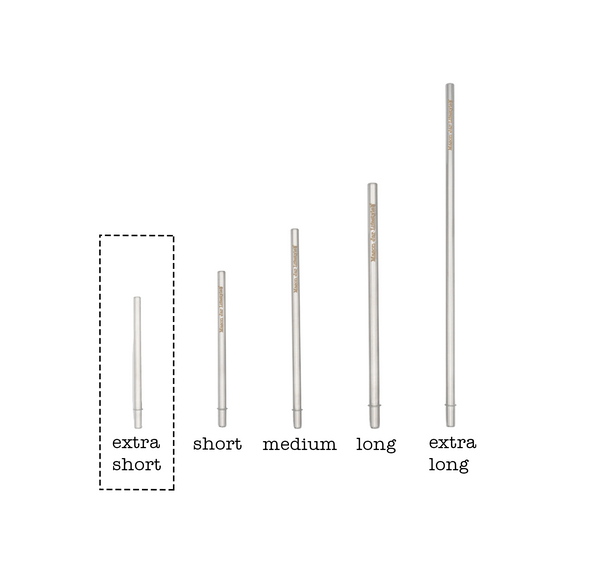Extra Short 5" Safer Stainless Steel Straws for 12oz Thermos Funtainer, Small Glasses 4 Pack + Cleaning Brush