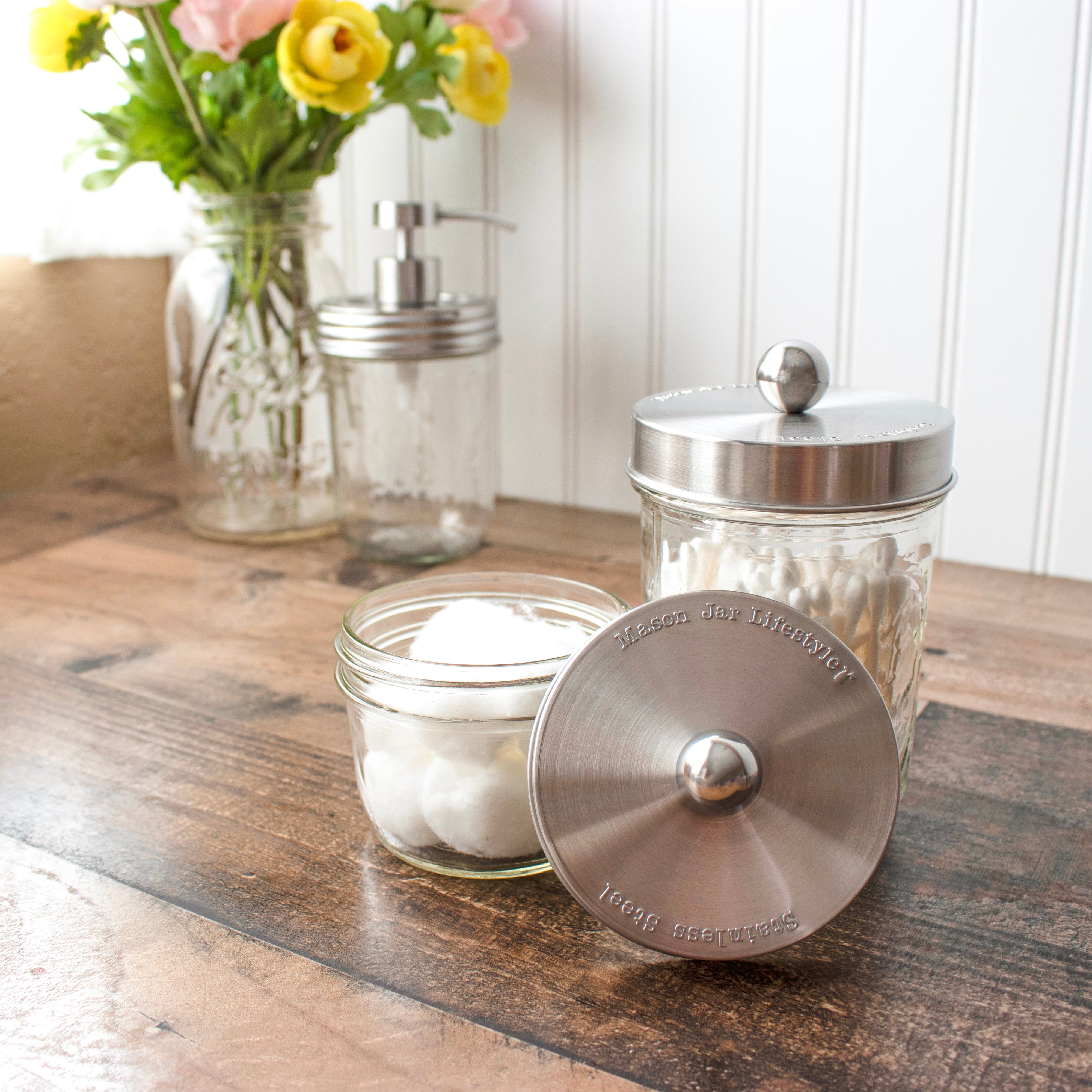 Apothecary Stainless Steel Lid for Mason Jars