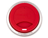 Red lid with 'mason jar lifestyle' branding on a white background