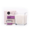 Heliotrope lavender sage massage candle with packaging on a white background