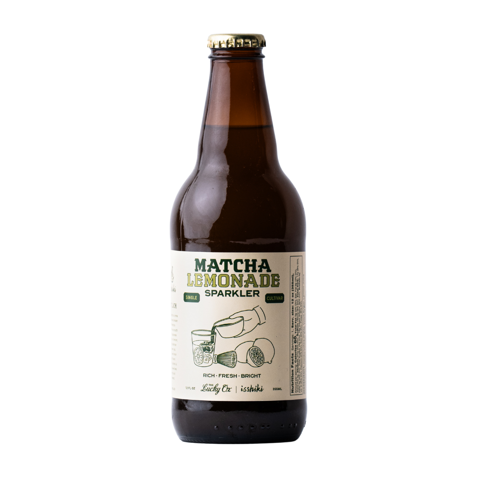 Matcha Lemonade Sparkler 12-Pack by isshiki matcha in collaboration with The Lucky Ox