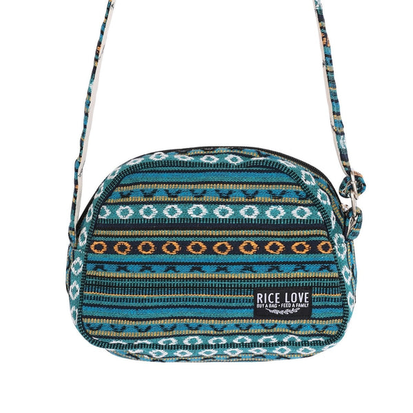 Medium Crossbody Shoulder Purse - Upcycled Jute Bag