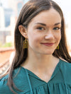 Brass arch dangle earrings — lightweight handmade jewellery by Fair Anita