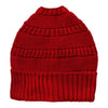 Red knitted dog sweater on a white background