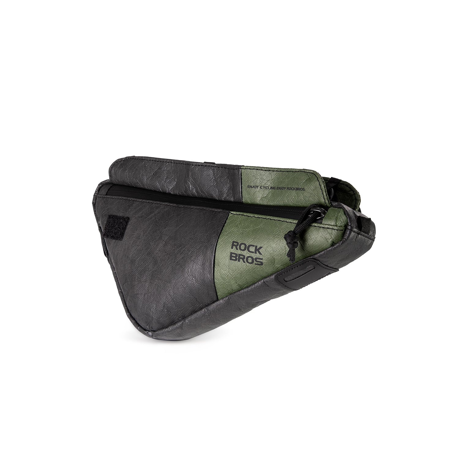 Lightweight 0.7L triangle frame bag fitted to MTB and road bike frame