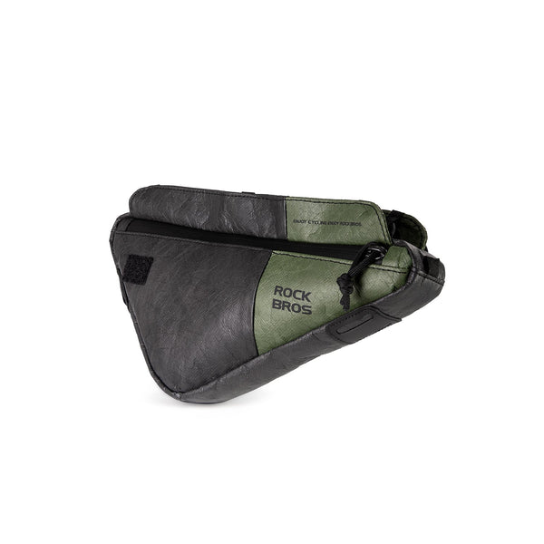 Lightweight 0.7L triangle frame bag fitted to MTB and road bike frame