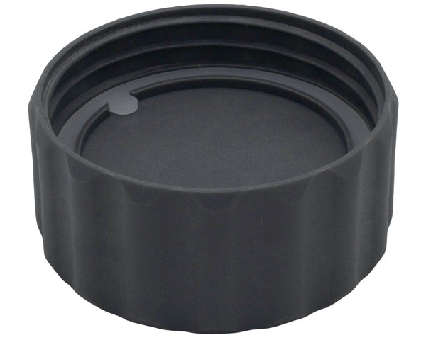 Black rubber gasket on a white background