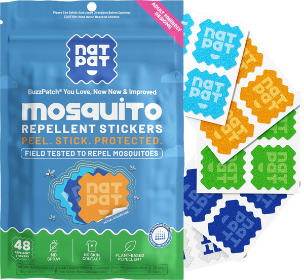 Natural Mosquito Repellent Patches for Adults — DEET-Free Plant-Based Bug Protection | No Skin Contact, No Chemicals, Long-Lasting
