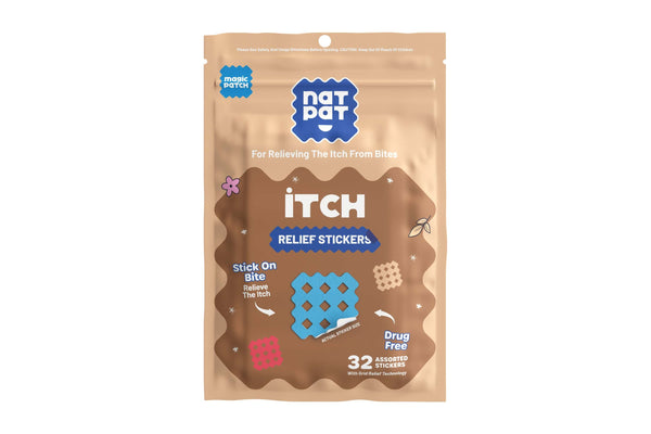 MagicPatch Itch Relief Patches packaging — plant-based, chemical-free itch relief for sensitive skin