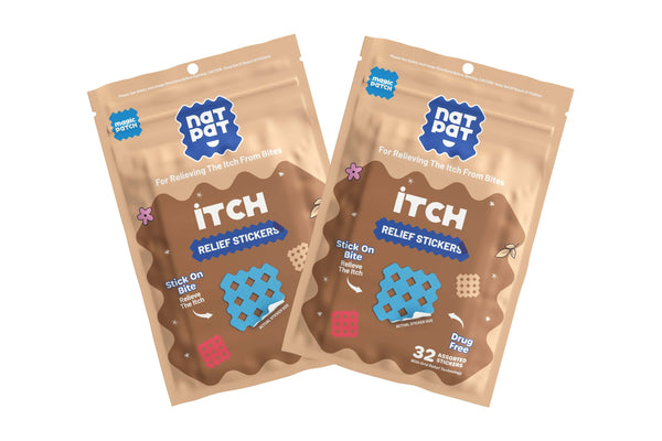 Child wearing MagicPatch itch relief patch on arm — gentle, mess-free mosquito bite treatment