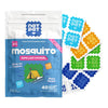 Nat Pat mosquito repellent stickers packaging with multiple stickers displayed on a white background. DEET-free natural mosquito repellent patches for adults — plant-based essential oils, no skin contact & no mess. Perfect for travel, camping & outdoor life. Shop now.