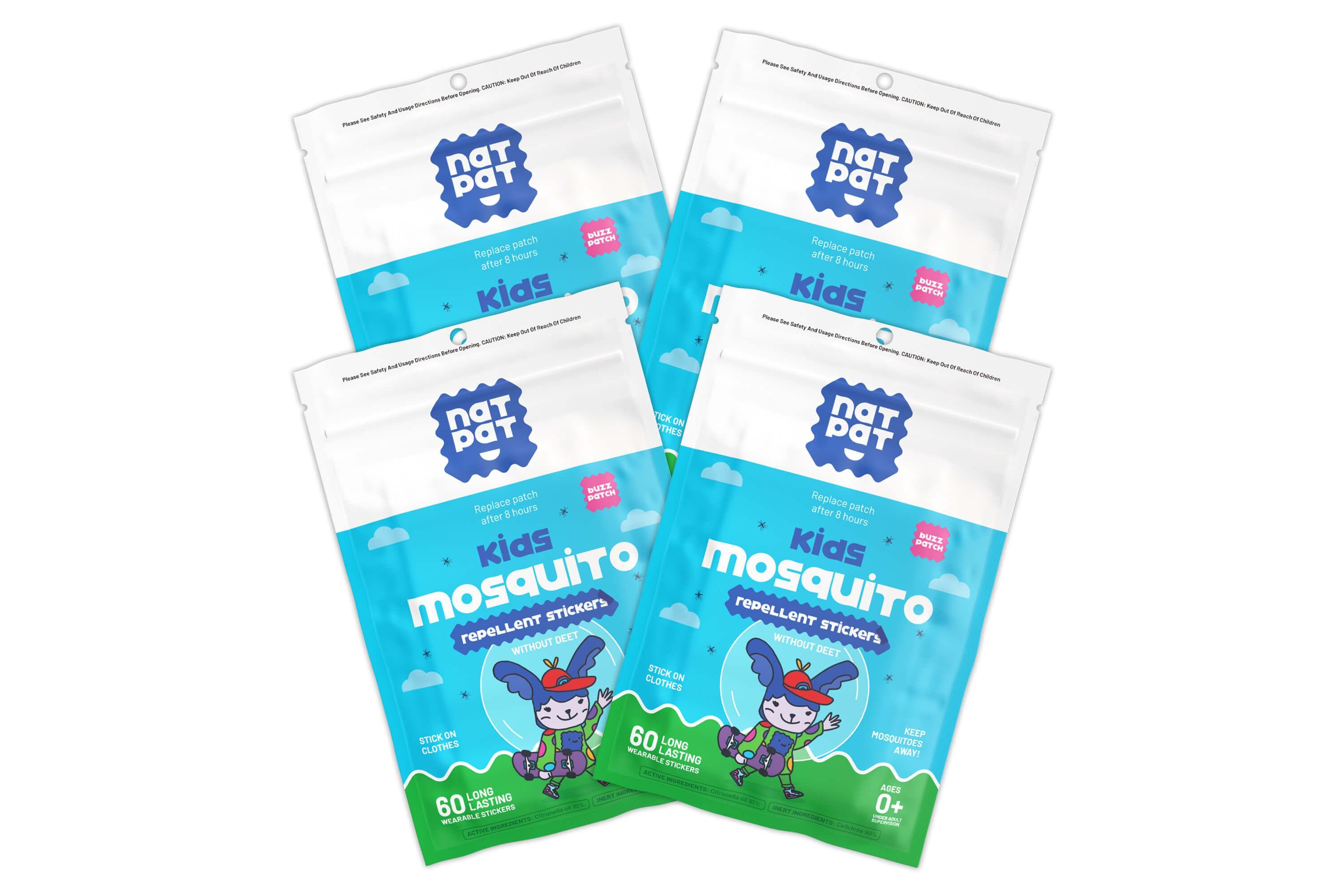 NATPAT Kids Mosquito Repellent Patches — DEET-Free Natural Citronella & Eucalyptus Bug Protection for Babies & Children | Up to 8 Hours