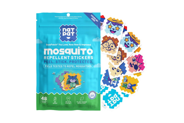 NATPAT Kids Mosquito Repellent Patches — DEET-Free Natural Citronella & Eucalyptus Bug Protection for Babies & Children | Up to 8 Hours