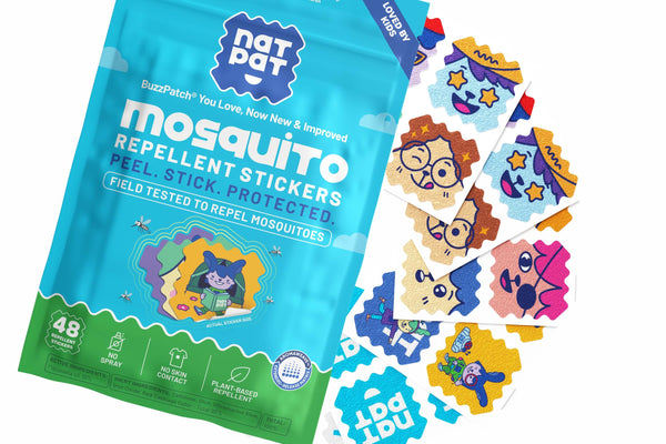 NATPAT Kids Mosquito Repellent Patches — DEET-Free Natural Citronella & Eucalyptus Bug Protection for Babies & Children | Up to 8 Hours