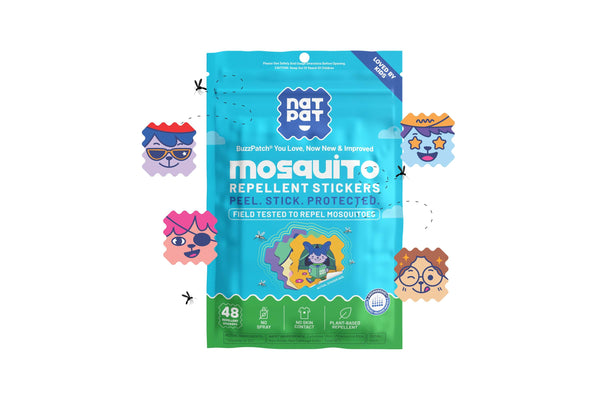 NATPAT Kids Mosquito Repellent Patches — DEET-Free Natural Citronella & Eucalyptus Bug Protection for Babies & Children | Up to 8 Hours