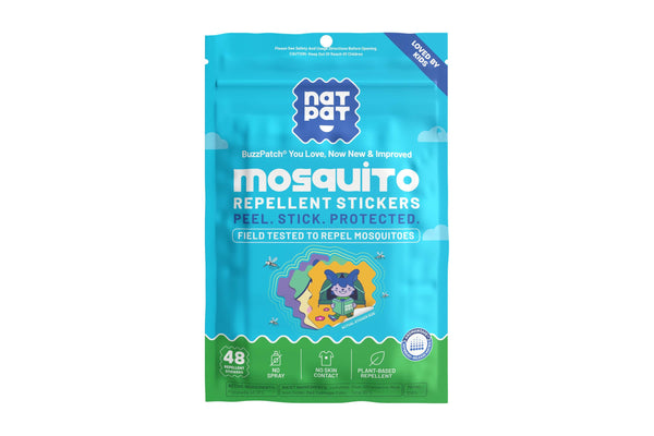 NATPAT Kids Mosquito Repellent Patches — DEET-Free Natural Citronella & Eucalyptus Bug Protection for Babies & Children | Up to 8 Hours