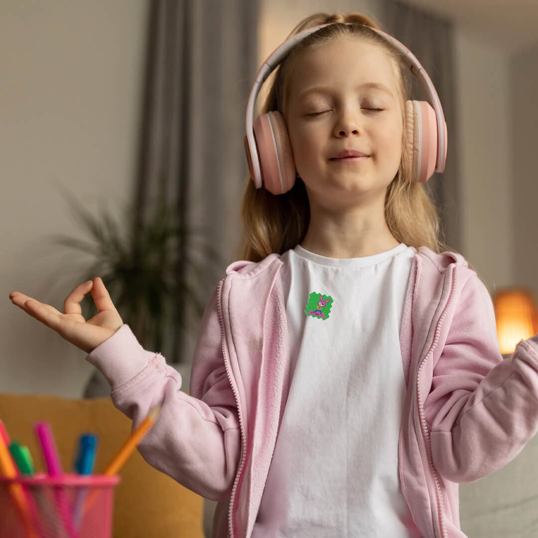 Children's essential oil wellness patches featuring lavender and calming aromatherapy for better sleep and focus