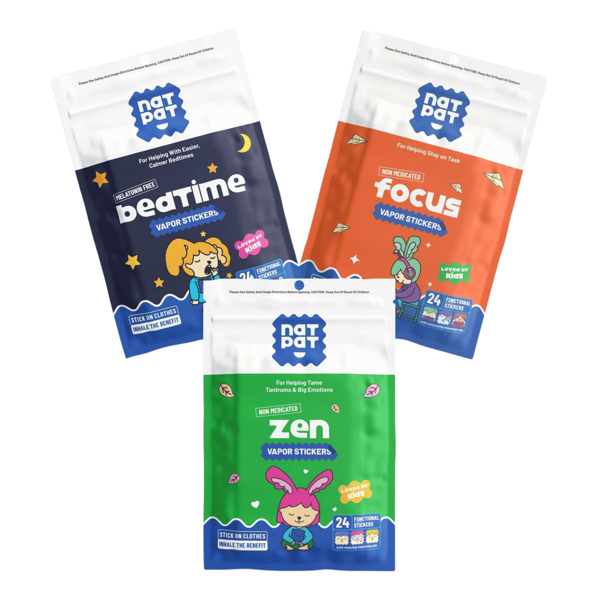Essential Oil Patches for Kids & Family – Calm, Focus & Sleep Bundle