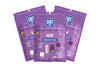 Three purple packages of Nat Pod UV sensor stickers on a white background. SunnyPatch UV stickers change color when it's time to reapply sunscreen — safe for babies & kids. Fun, smart sun protection for beach, pool & outdoor play. Shop now.
