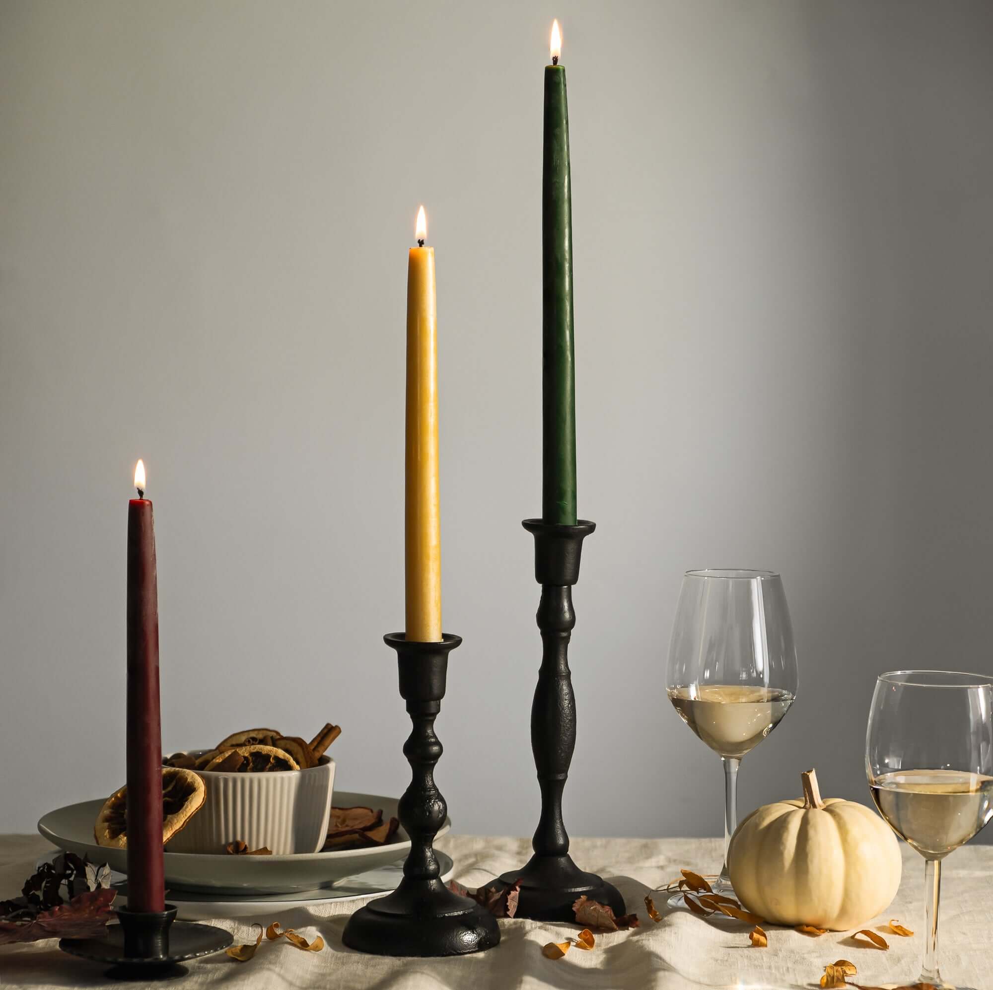 Pure Beeswax Taper Candles – Hand-Dipped Bulk 4-Pair Bundle