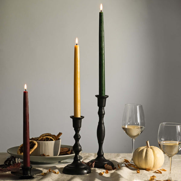 Pure Beeswax Taper Candles – Hand-Dipped Bulk 4-Pair Bundle