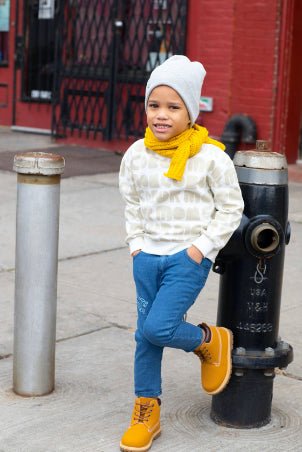 Our sustainable Boy's Regular Fit Jeans are made from upcycled materials and are perfect for eco-conscious parents. They're comfortable, durable, and ethically produced. Shop now and give your child the gift of sustainable style.