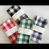 Gingham check cloth napkins set of four with honey mustard edge, made in Georgia by Dot and Army