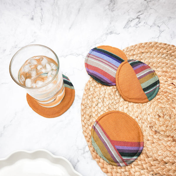 Circular Woven Guatemalan Coasters