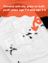 KIDS GHOST & SKELETON GLOW-IN-THE-DARK NO SLIP SOCKS