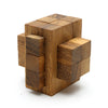 Notch 13-piece burr wooden brain teaser puzzle, handcrafted and smooth-finished