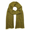 Green cashmere scarf on a white background