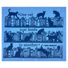 Close-up of One Cat Just Leads to Another Swedish dishcloth by Soak iT Up – compostable cellulose and cotton cleaning cloth