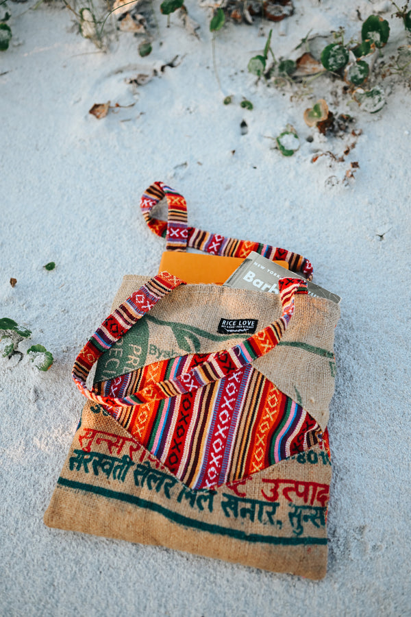 One of a Kind Mini Tote displayed to show its unique, one-of-a-kind design