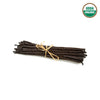 Bundle of vanilla beans tied with twine on a white background with USDA Organic label. Discover the rich, creamy flavor of our USDA Organic Grade A Madagascar Vanilla Beans. Perfect for baking, homemade vanilla extract, and gourmet desserts, these Bourbon vanilla pods are the gold standard for quality.
