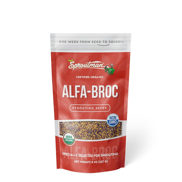 Organic Alfa-Broc Sprouting Seed from Sproutman, an alfalfa and broccoli seed mix