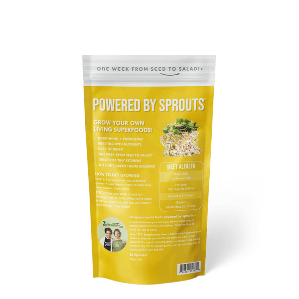 Organic Alfalfa Sprouting Seed from Sproutman, additional product view