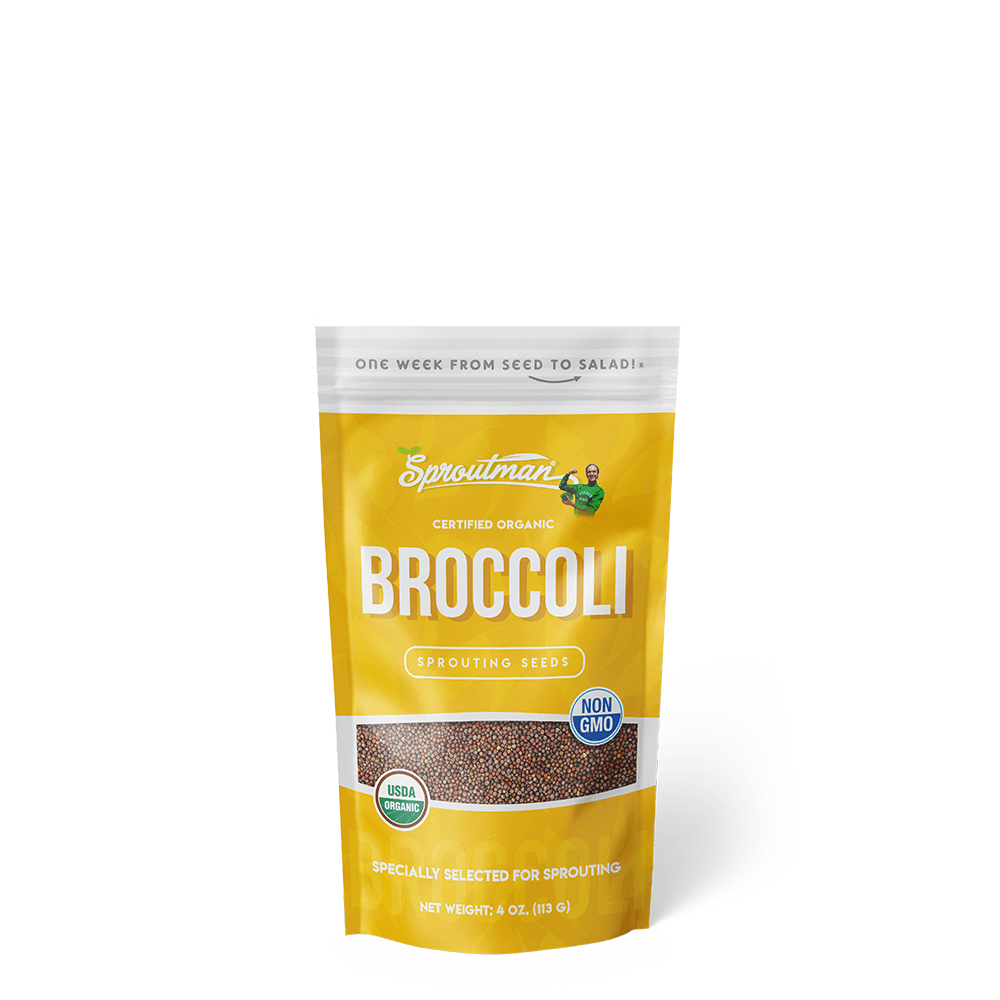 Sproutman Organic Broccoli Sprouting Seed product packaging