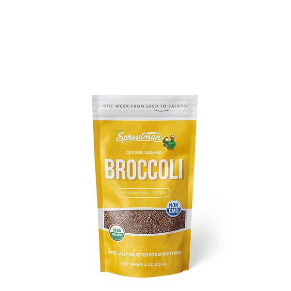 Sproutman Organic Broccoli Sprouting Seed product packaging