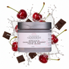 Organic Chocolate Cherry Face Mask by Glimmer Goddess in a glass jar on a clean white surface