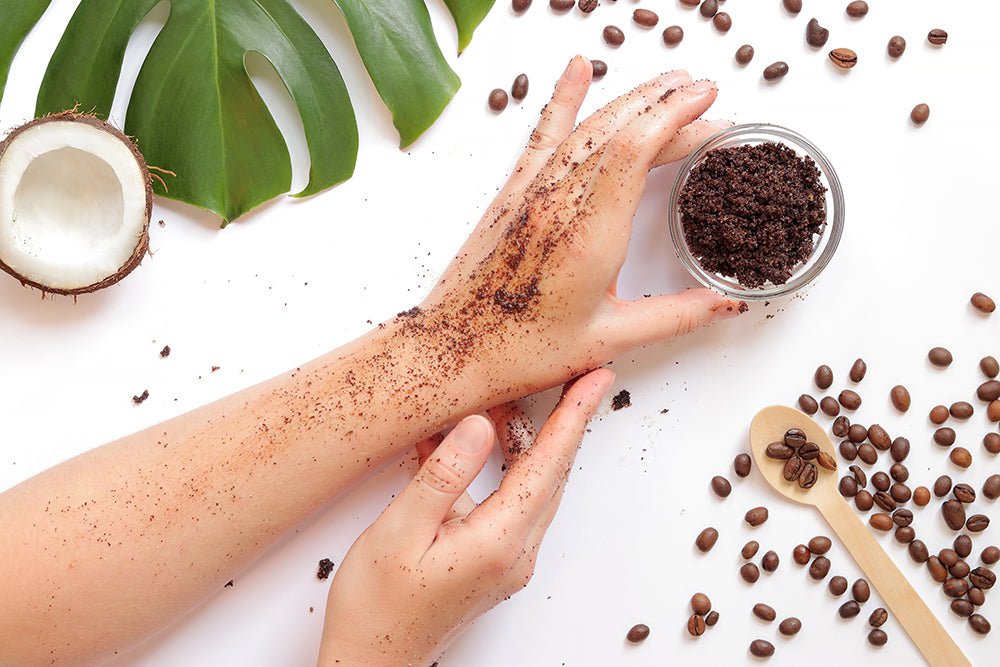 Glimmer Goddess organic body scrub with Dead Sea Salt and Shea Butter — natural skin care gift idea