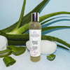 Organic eczema relief lotion in white bottle by Glimmer Goddess natural skincare