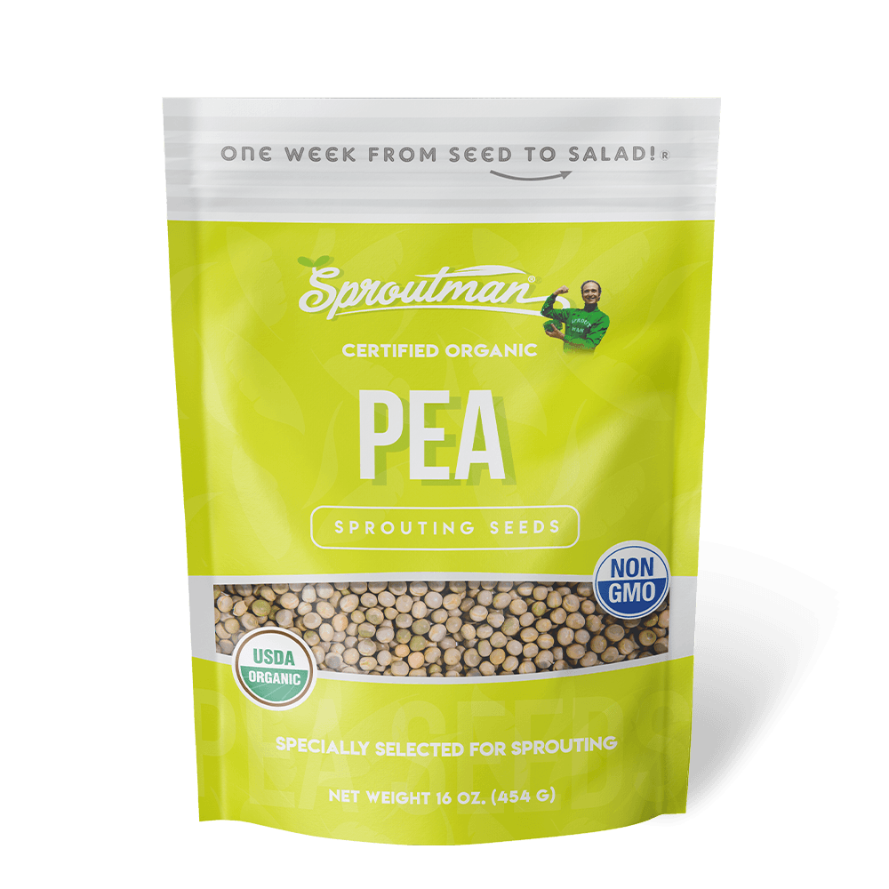 Sproutman Organic Pea Sprouting Seed product image, front view