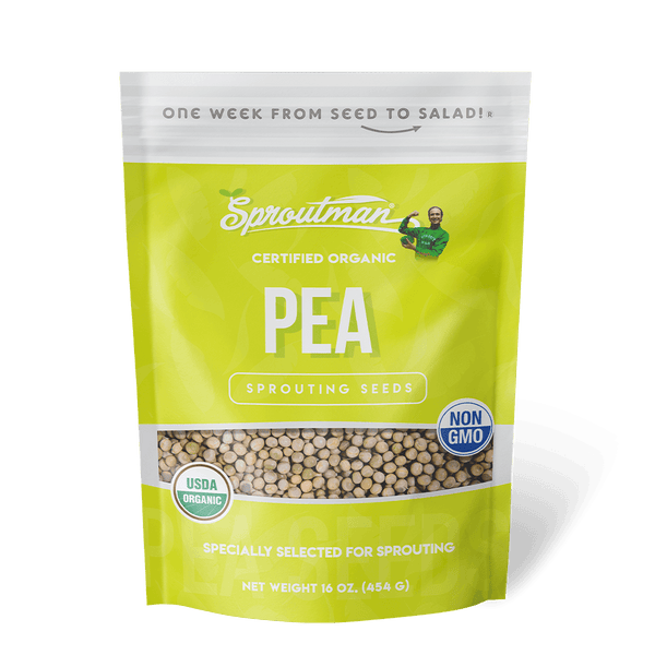 Sproutman Organic Pea Sprouting Seed product image, front view
