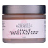 Organic Pumpkin Flaxseed Enzyme Face Mask by Glimmer Goddess in a glass jar on a neutral background