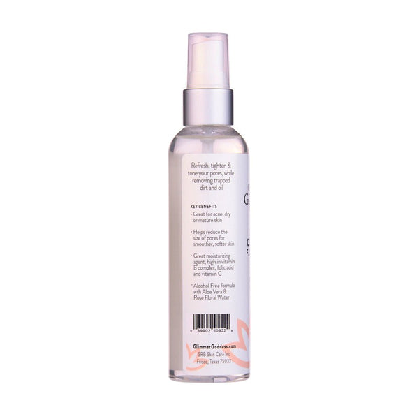 Skincare bottle with text on a white background