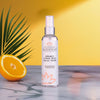 Glimmer Goddess rose water citrus twist facial toner handcrafted in Texas, flat lay product shot