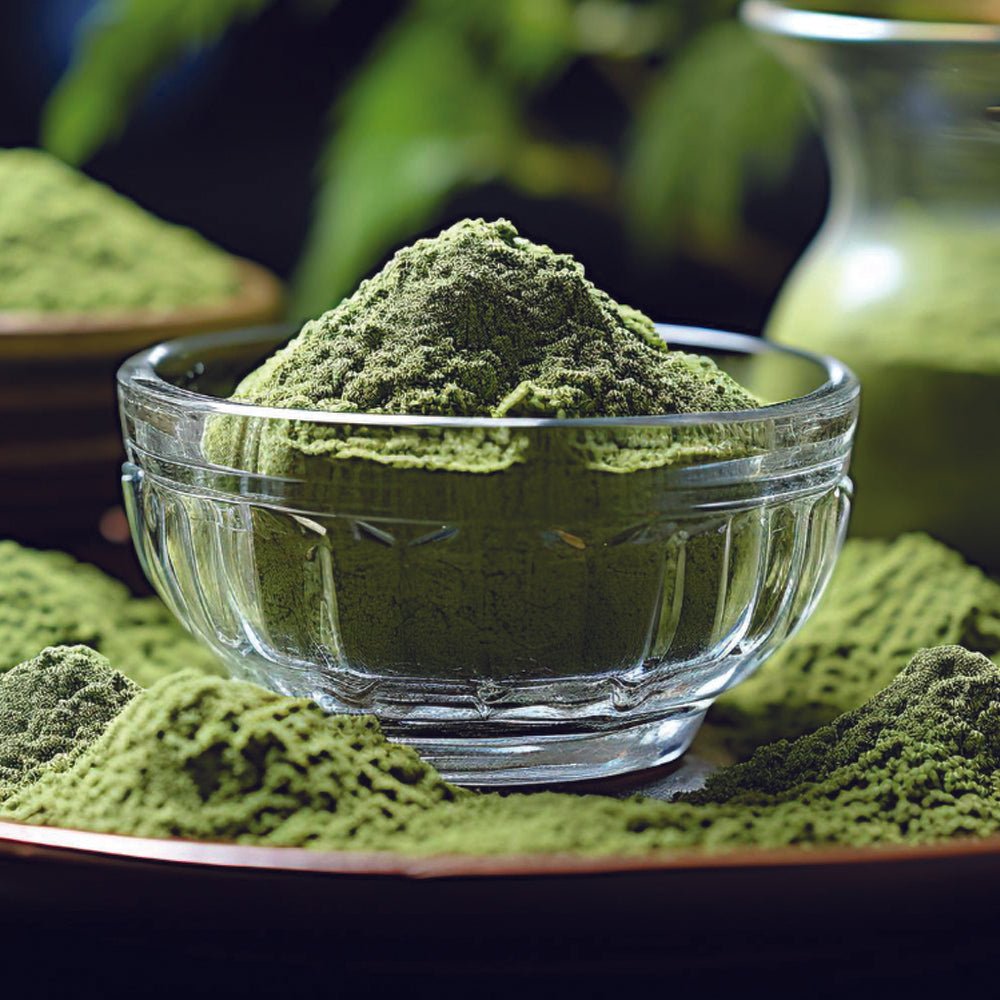 Organic face mask ingredients including rosemary, peppermint and algae for acne-prone and rosacea skin