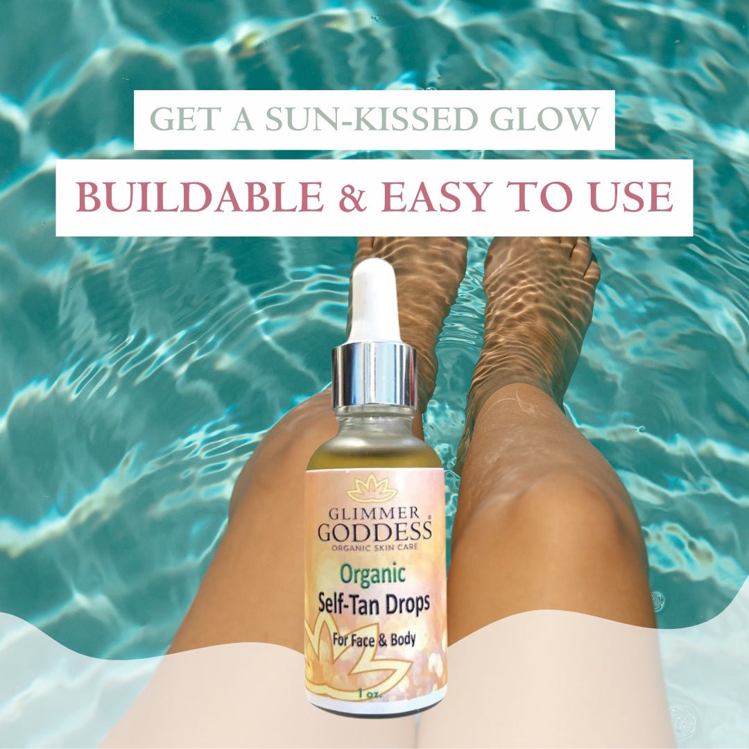 ✨ Organic Self Tan Drops for Face & Body – Customizable, Natural Glow in 1 oz