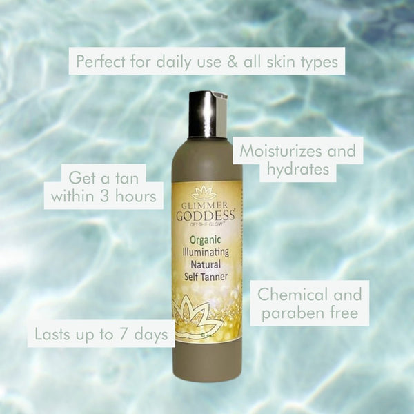 🌞 Organic Self Tanning Lotion – Buildable, Golden Glow with Skin-Nourishing Ingredients