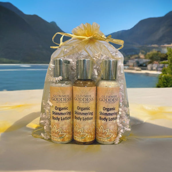 💫 Organic Shimmer Body Lotion Travel Gift Set